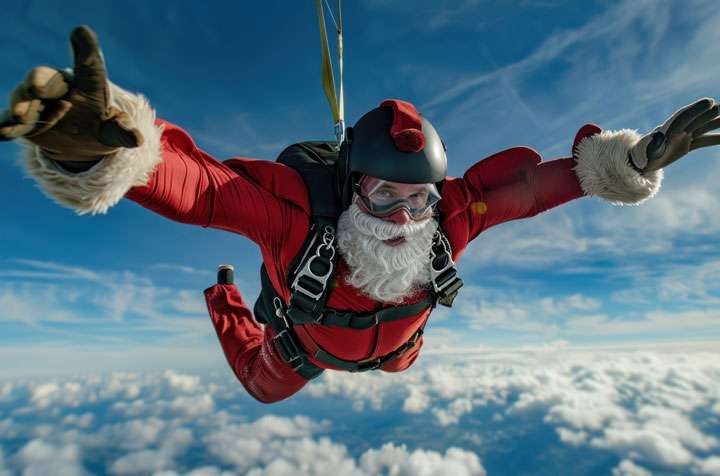 A Noël, offrez un cadeau sensationnel : un saut en parachute !