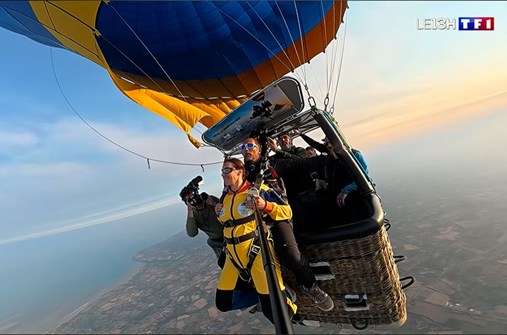Sauter en parachute depuis une montgolfière